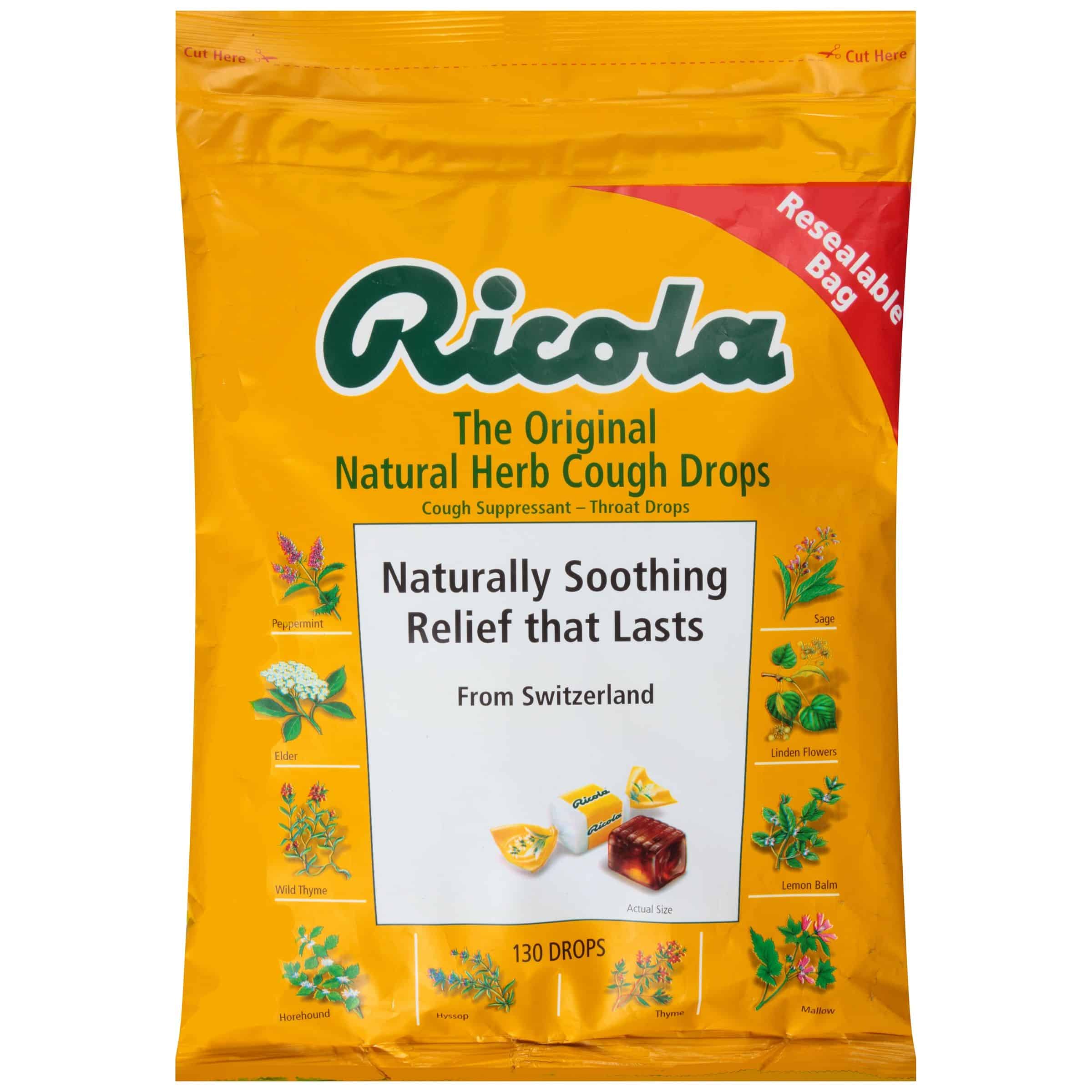 Ricola Original Cough Drop Natural Herb Sore Throat Suppressant 130 Exp ...